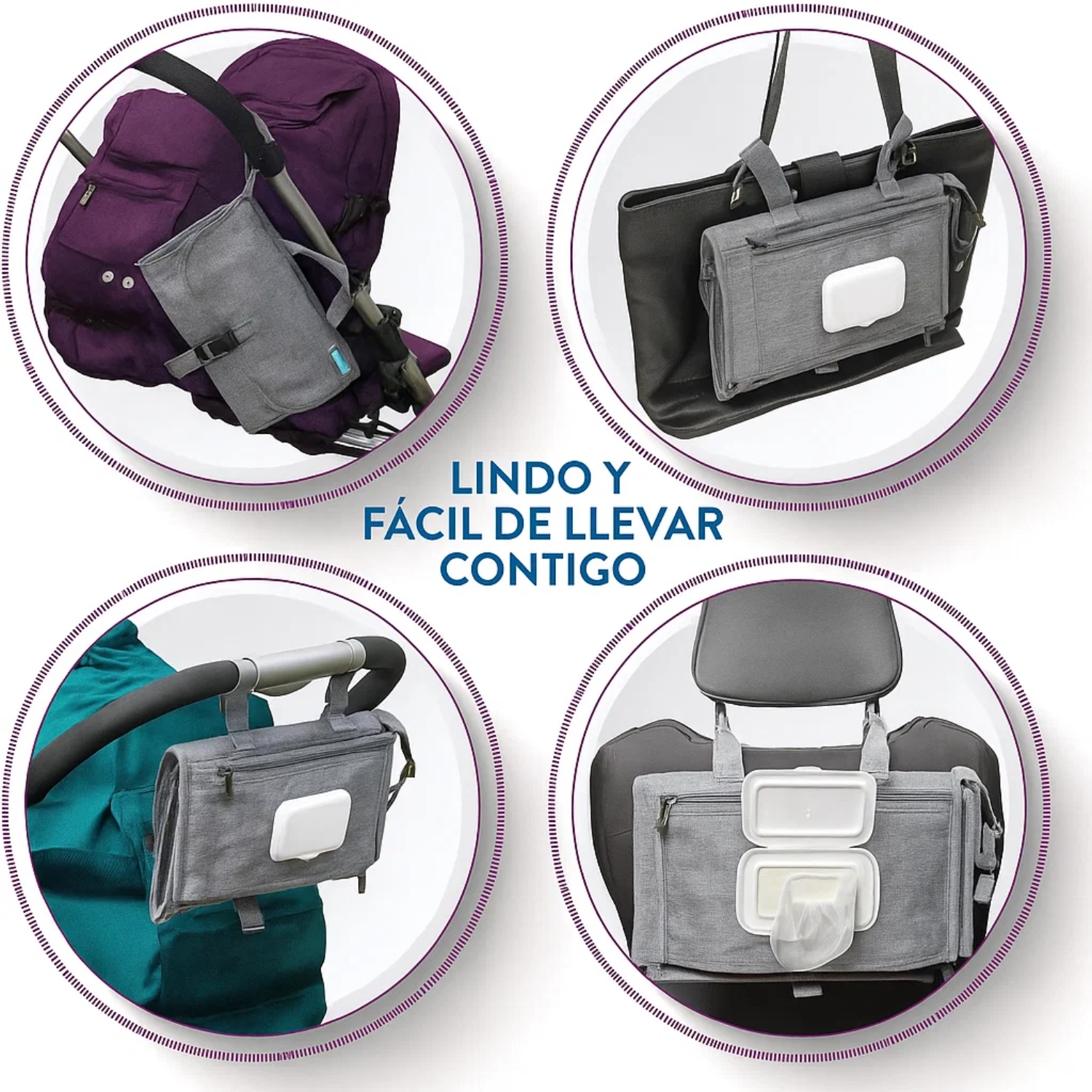 CAMBIADOR MUDADOR PAÑALES BEBE PLEGABLE PORTATIL IMPERMEABLE - 6