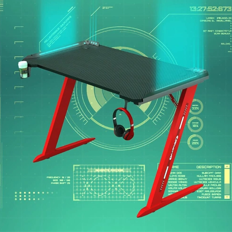 ESCRITORIO GAMER PROFESIONAL 120X60X72CM MESA CON LUCES RGB - 4