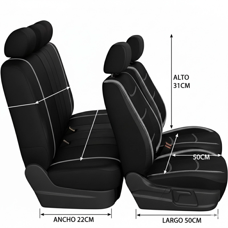 CUBREASIENTOS FUNDA UNIVERSAL COMPLETO PARA AUTOMOVIL - 2