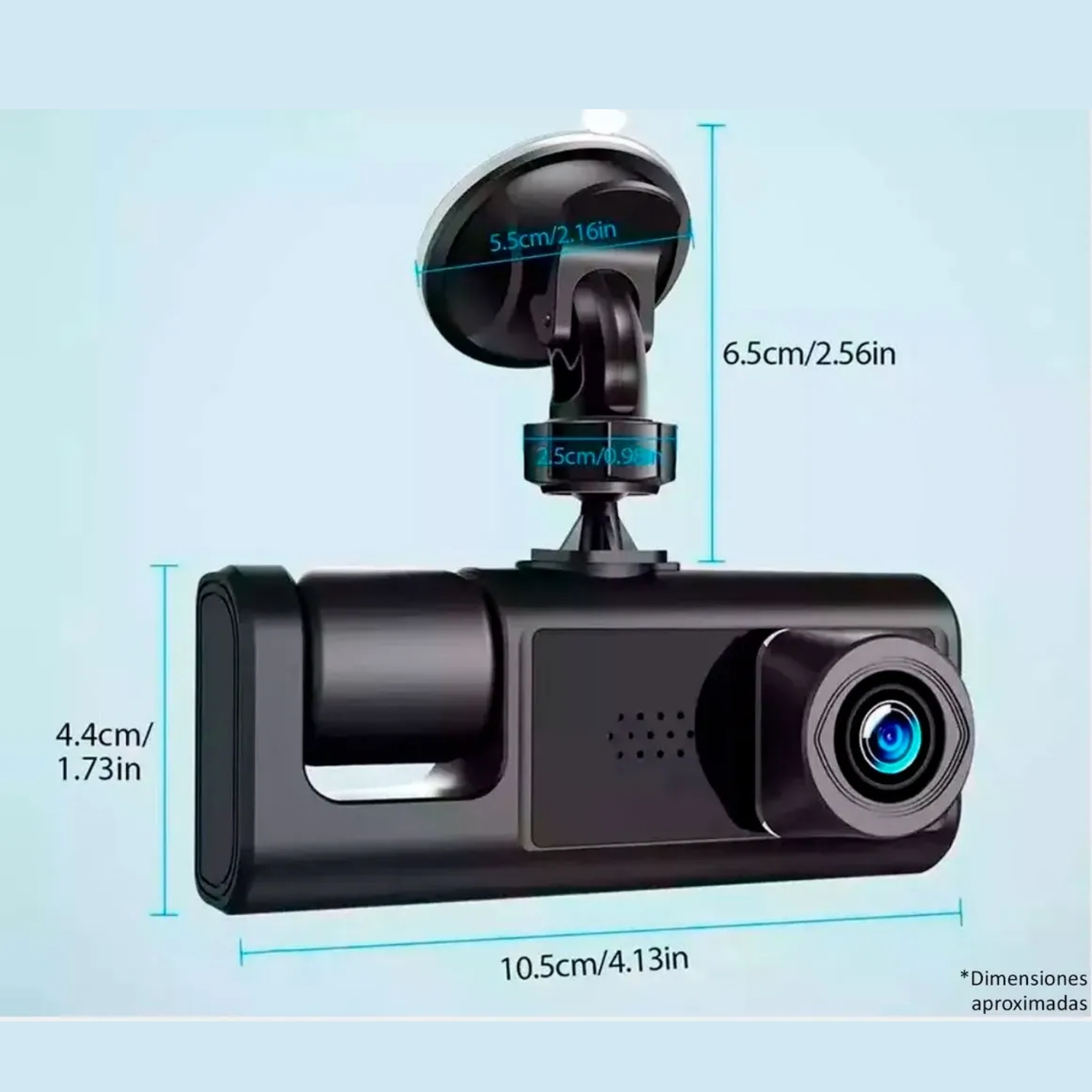 CAMARAS PARA AUTOS FRONTAL Y TABLERO 2 EN 1 HD 1080P - 3