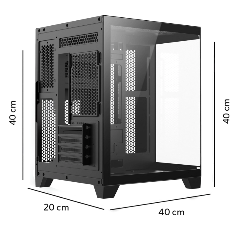 GABINETE CASE GAMER MICRO ATX MINI ITX VIDRIO TEMPLADO - 2