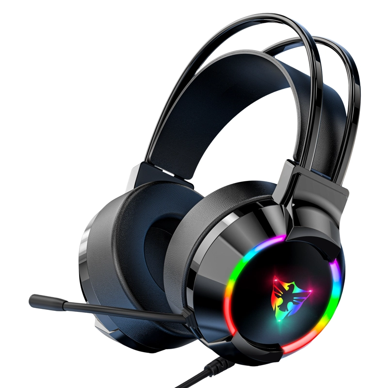 AUDIFONOS CON MICROFONO GAMER AURICULARES DIADEMA USB RGB - 1