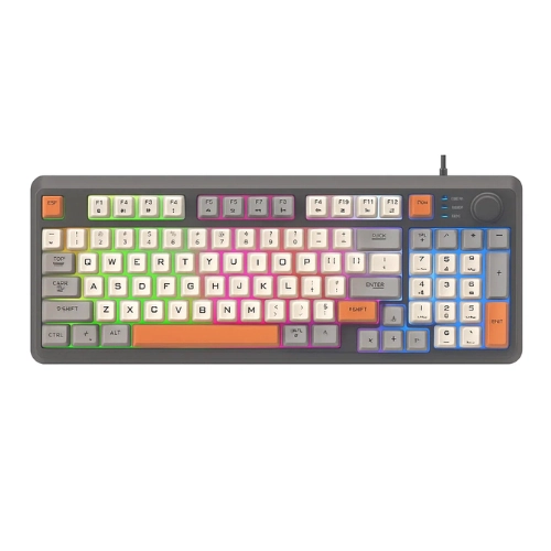 TECLADO K82 + MOUSE PARA PC GAMER CON LUCES LED RGB - 2