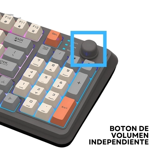 TECLADO K82 + MOUSE PARA PC GAMER CON LUCES LED RGB - 3