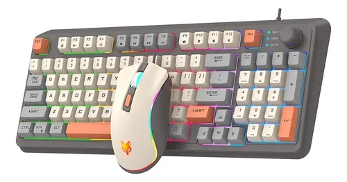 TECLADO K82 + MOUSE PARA PC GAMER CON LUCES LED RGB - 5