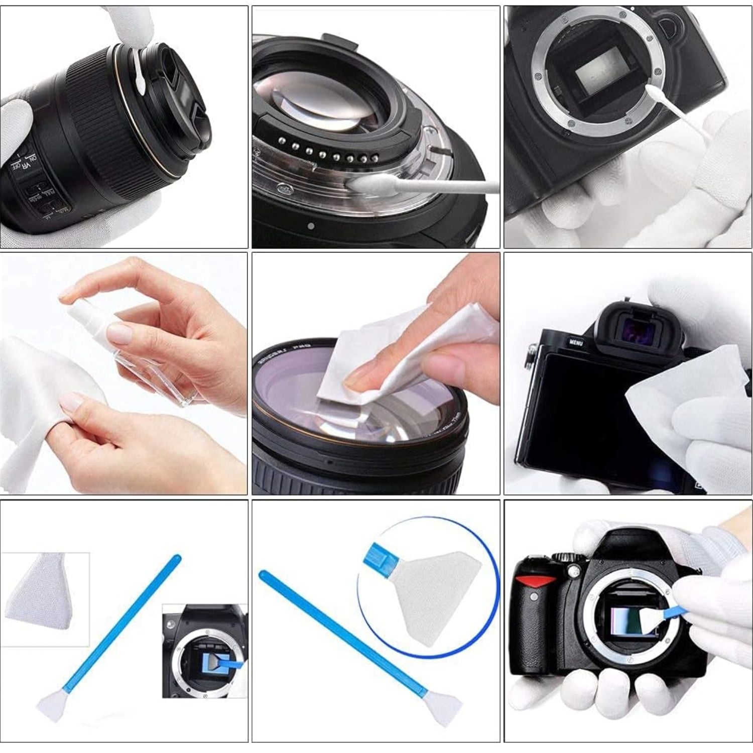 KIT DE LIMPIEZA PORTATIL CAMARAS FOTOGRAFICAS SENSOR LENTE - 5
