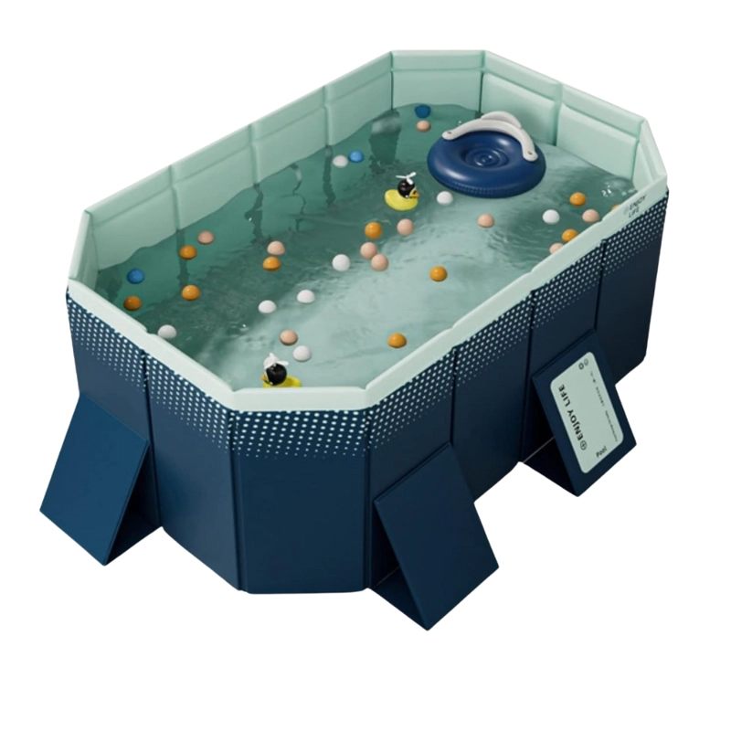PISCINA INFANTIL 2.6 METROS ARMABLE PLEGABLE PARA EXTERIORES - 1