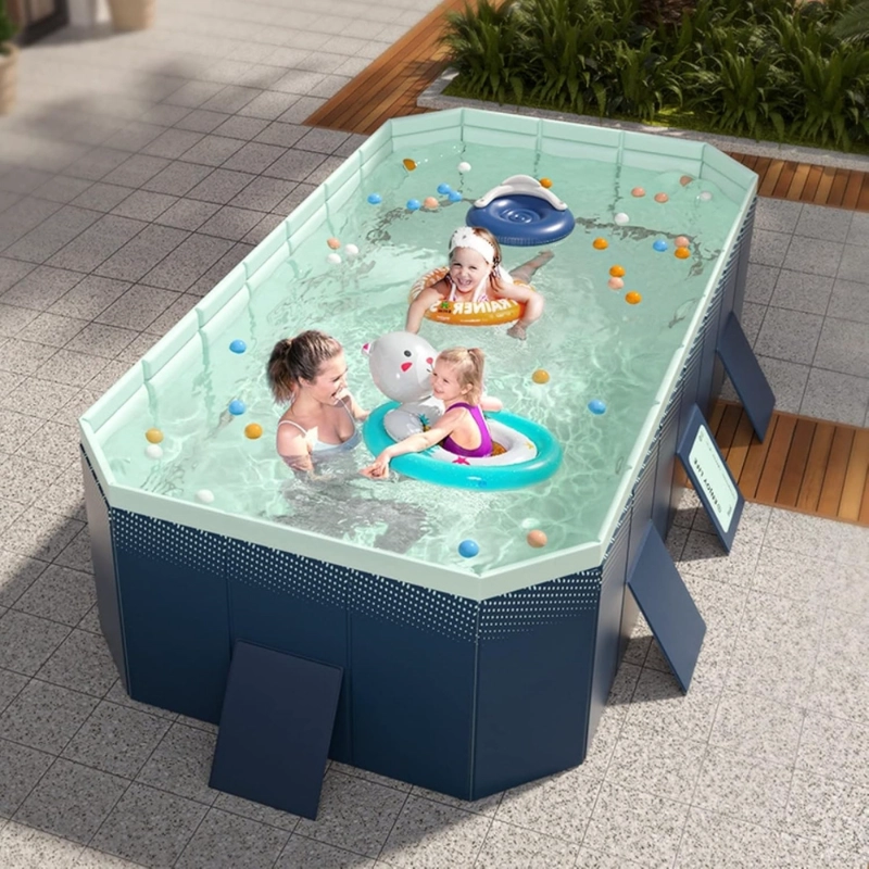 PISCINA INFANTIL 2.6 METROS ARMABLE PLEGABLE PARA EXTERIORES - 2