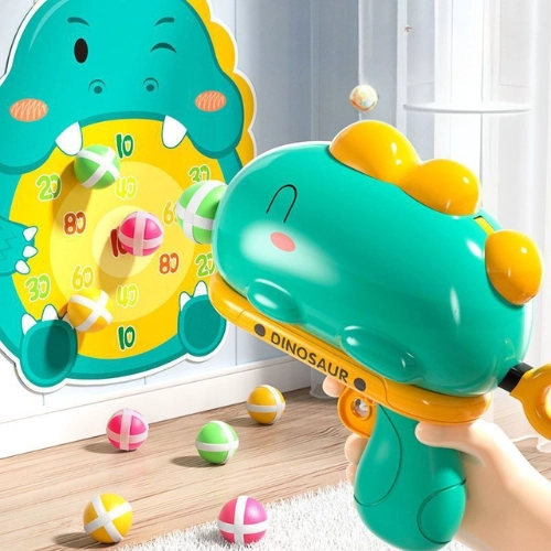 PISTOLA DE BOLAS ADHESIVAS DINOSAURIO JUGUETE INFANTIL - 3
