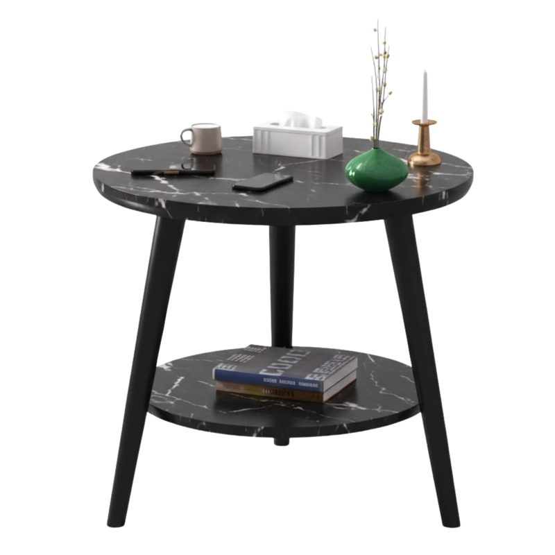 MESA DE CENTRO CON DISEÑO NORDICO 60X60X52CM - 1