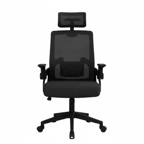 SILLA OFICINA CON CABECERO ERGONOMICO MALLA MESH HOME OFFICE - 2