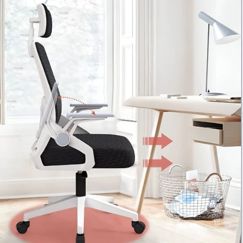 SILLA OFICINA CON CABECERO ERGONOMICO MALLA MESH HOME OFFICE - 5