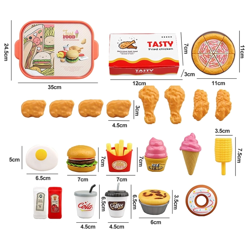 SET ALIMENTOS DE JUGUETE PARA NIÑOS JUEGO DE COCINA - 2