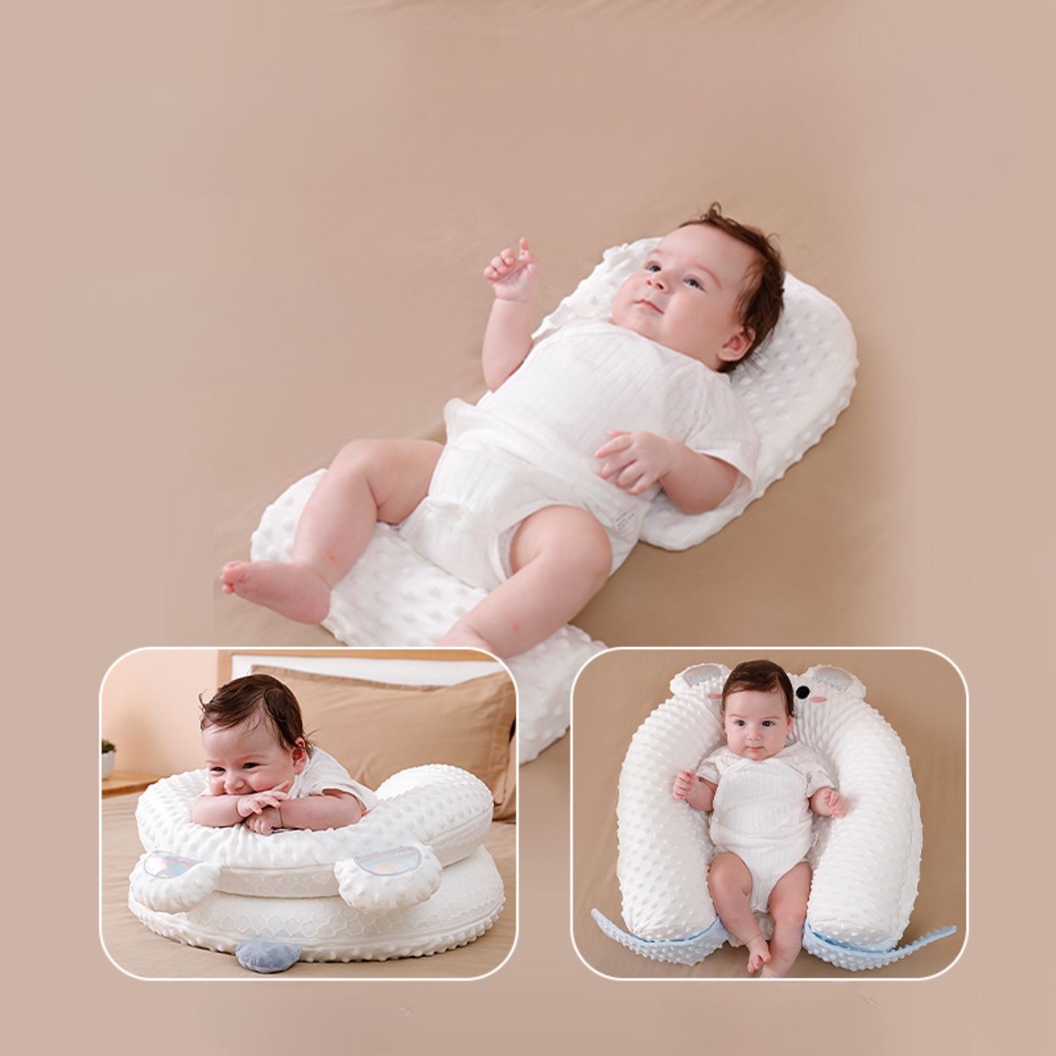 CUNA ALMOHADA PORTATIL PARA BEBE  DISEÑO ERGONOMICO - 3