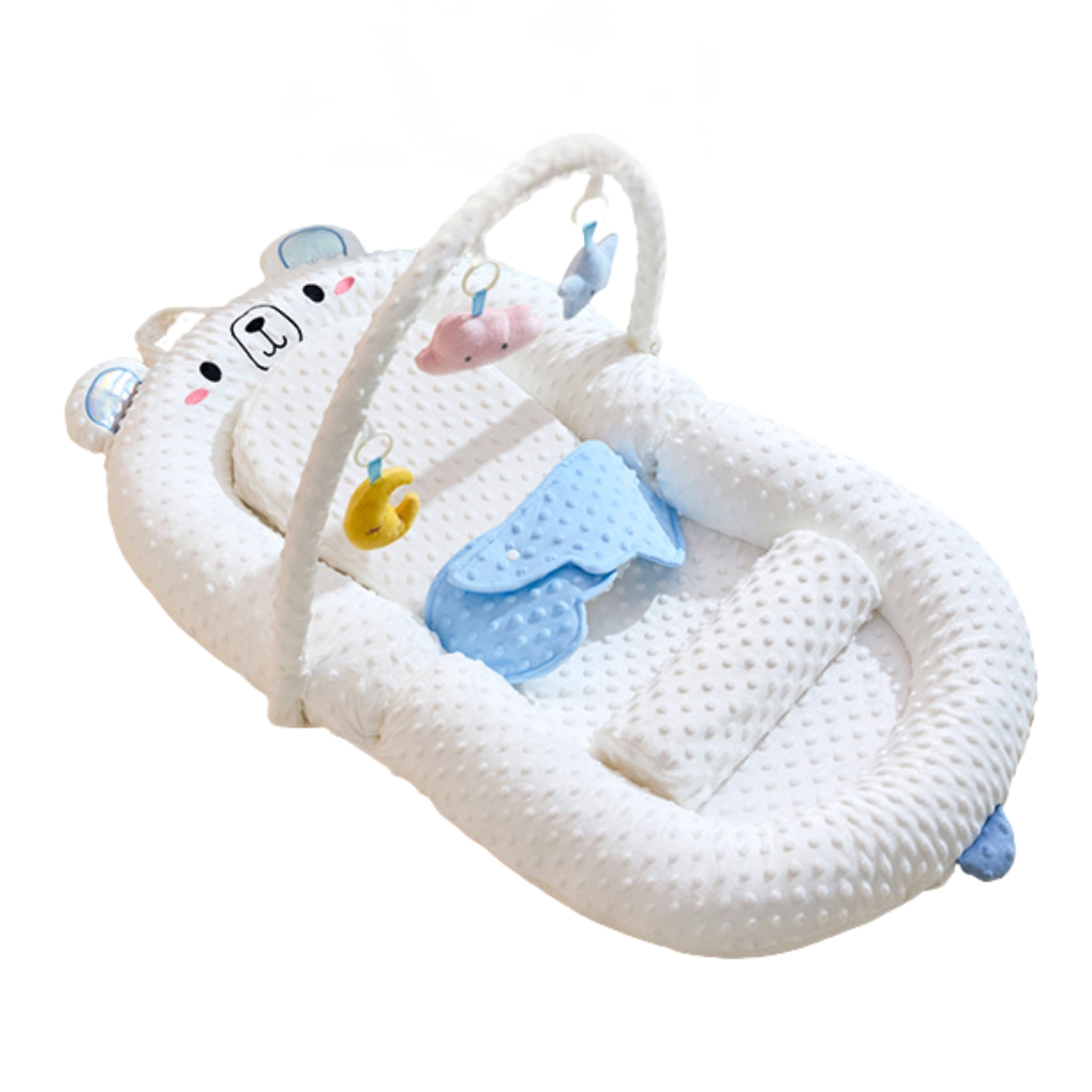 CUNA ALMOHADA PORTATIL PARA BEBE  DISEÑO ERGONOMICO - 5
