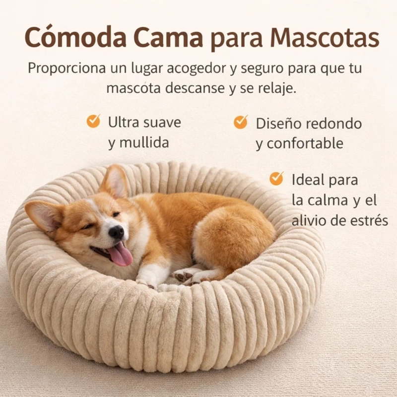 CAMA PARA MASCOTAS COJIN ACOLCHADO Y ANTIDESLIZANTE - 4