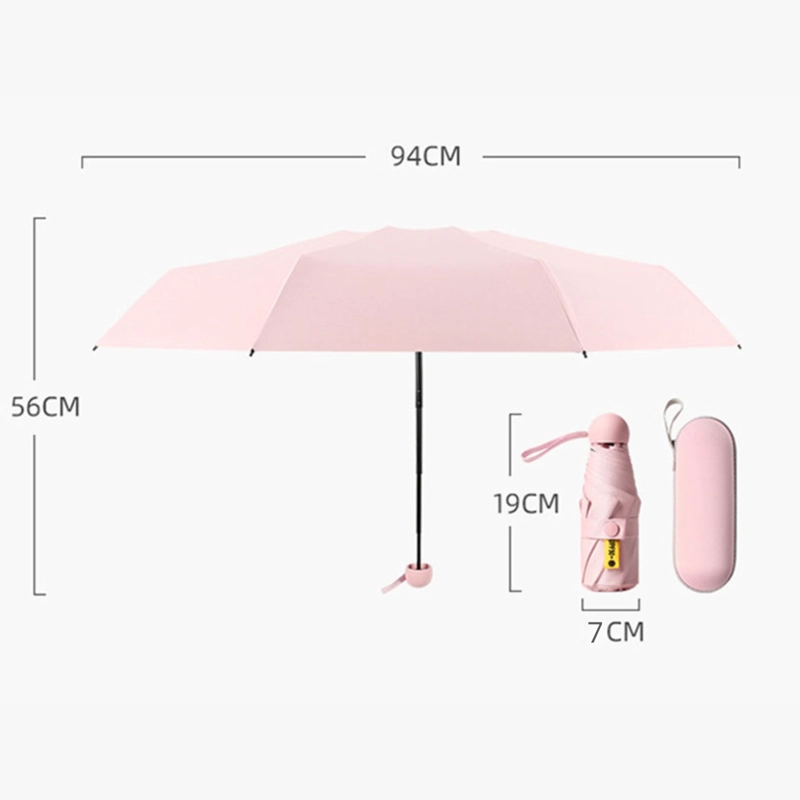 PARAGUAS PLEGABLE CAPSULA 8 VARILLAS UV RESISTENTE LIGERO - 2