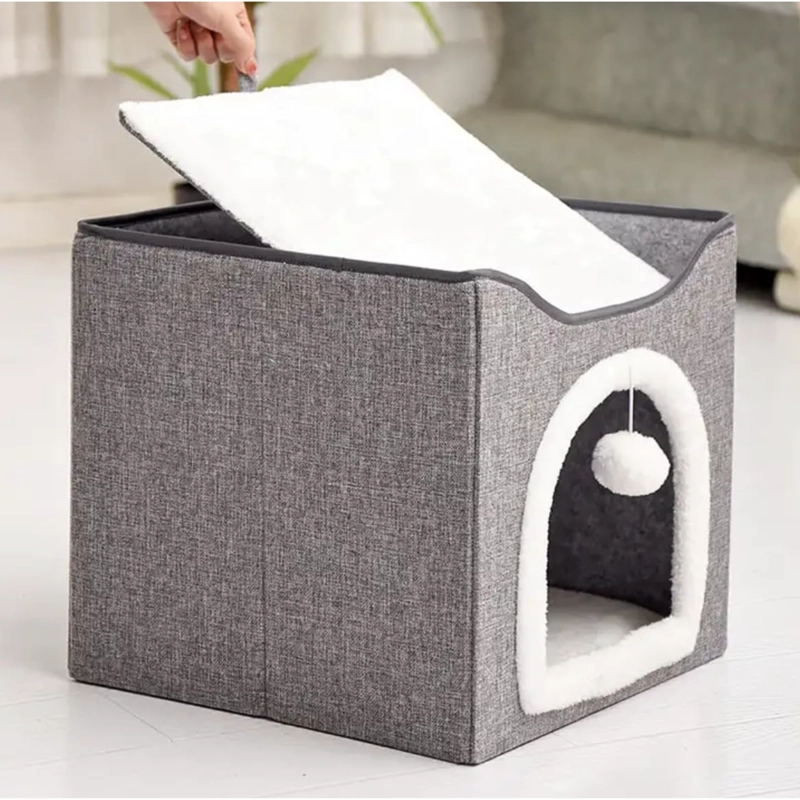 CAMA ESCONDITE PARA GATOS CASA DE INTERIOR SUAVE - 3