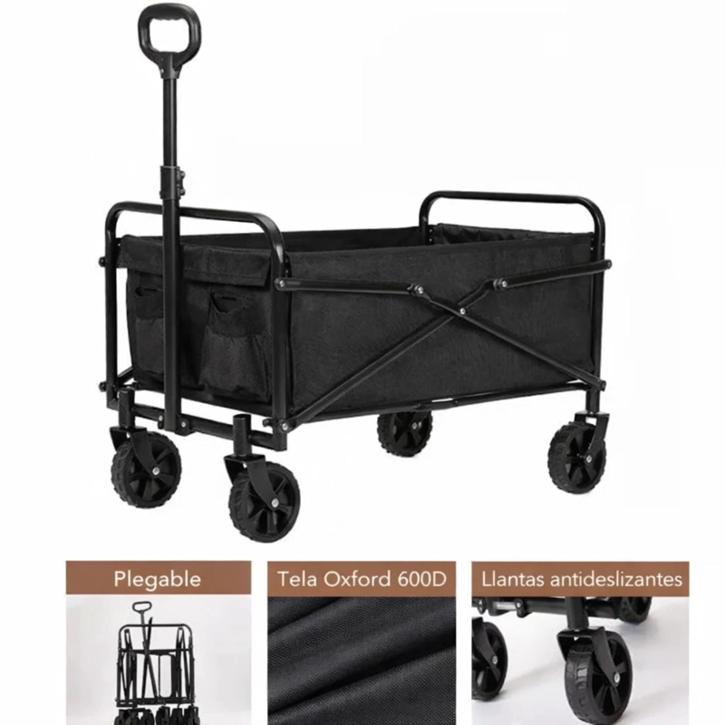 CARRO DE CARGA PLEGABLE TODO TERRENO PARA CAMPING Y PLAYA - 3