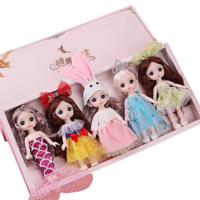 6 MINI MUÑECAS PARA NIÑAS ARTICULADAS Y CON ROPA - 1