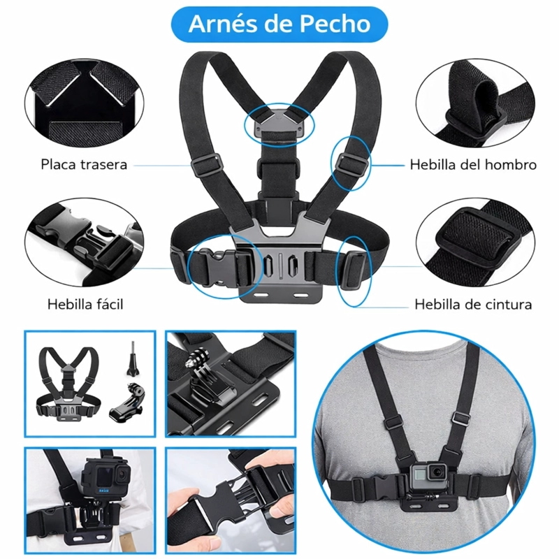 KIT 84 EN 1 ACCESORIOS PARA CAMARAS DEPORTIVAS CON MALETA - 3