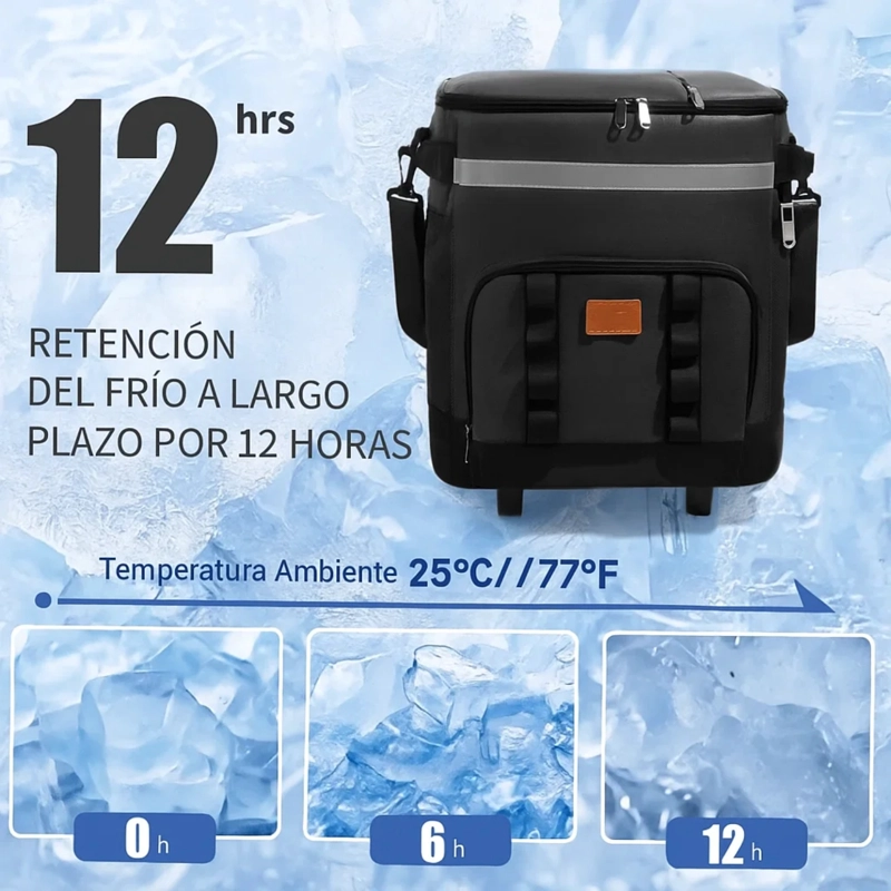 BOLSO COOLER PORTATIL CON RUEDAS TE RMICO PARA PICNIC - 3