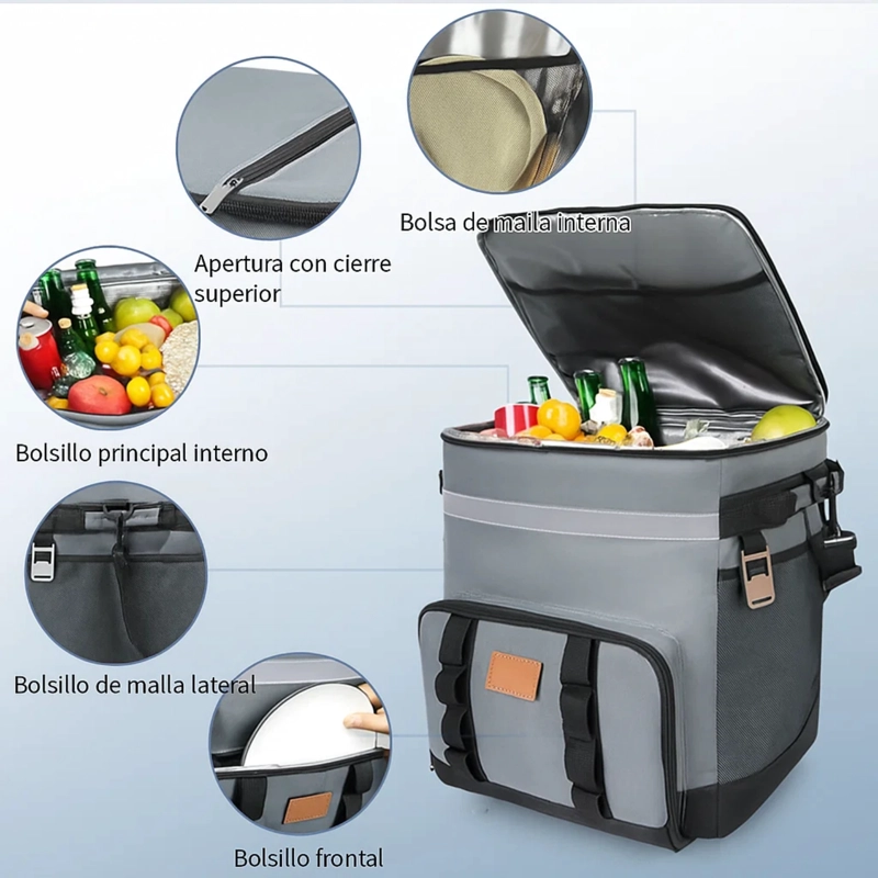 BOLSO COOLER PORTATIL CON RUEDAS TE RMICO PARA PICNIC - 3