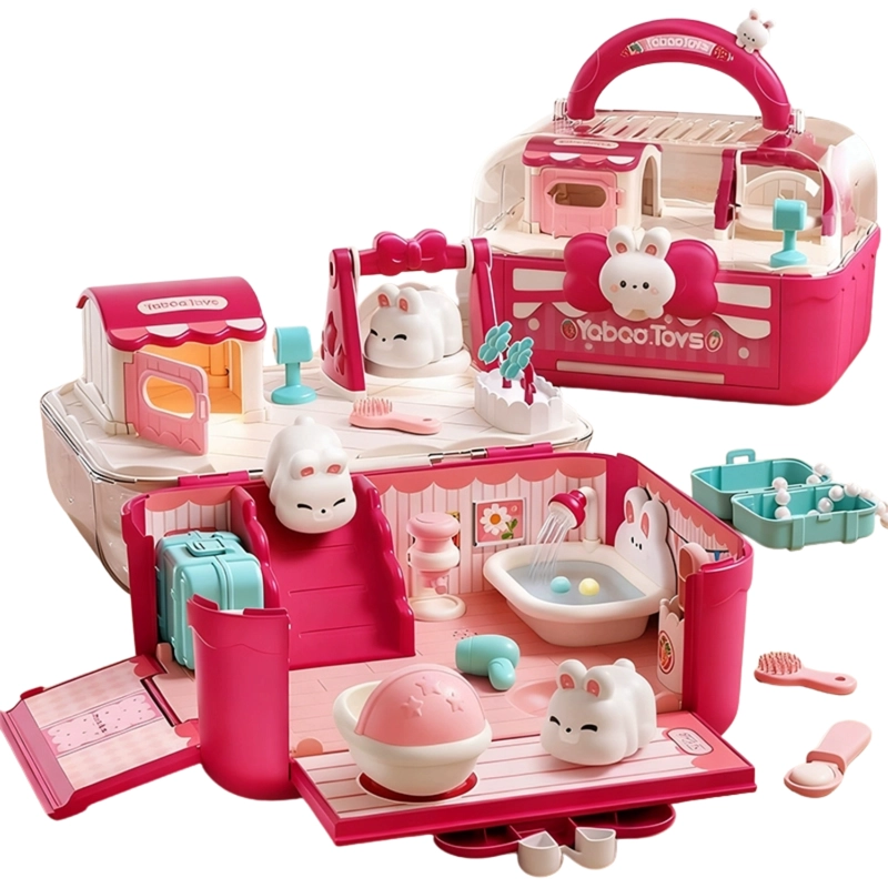 CASA DE MUÑECAS MAGNE TICA DE CONEJITOS REGALO NIÑAS - 2