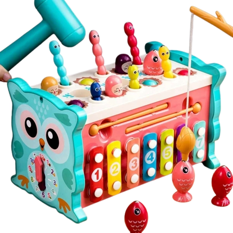 JUGUETE MONTESSORI BUHO: XILOFONO Y PESCA MAGNE TICA BEBE - 2