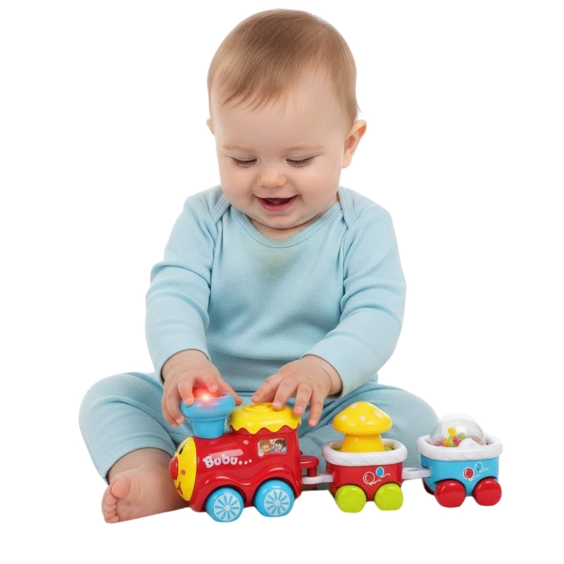 LOCOMOTORA DE JUGUETE CON SONIDOS Y LUCES JUEGO DIDACTICO - 1