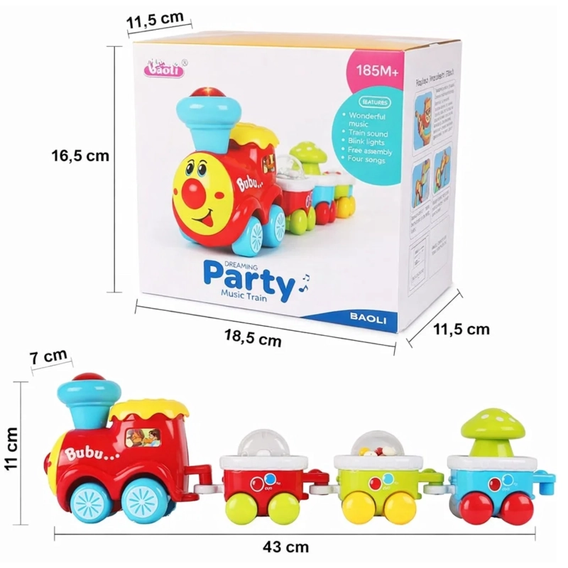 LOCOMOTORA DE JUGUETE CON SONIDOS Y LUCES JUEGO DIDACTICO - 2