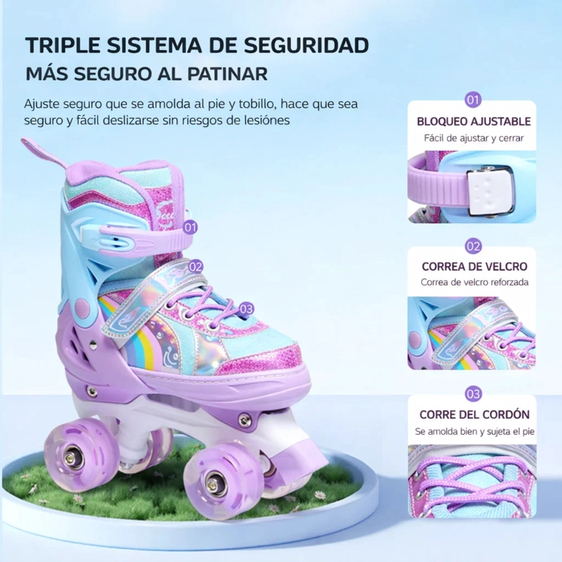 PATINES INFANTILES AJUSTABLES DE ALTA RESISTENCIA - 3