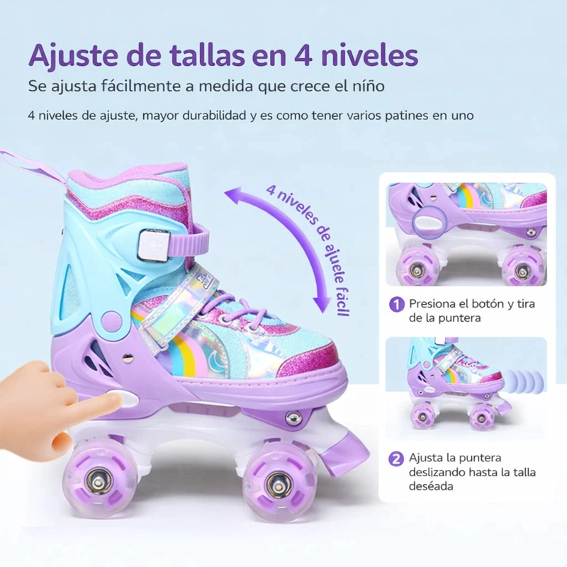 PATINES INFANTILES AJUSTABLES DE ALTA RESISTENCIA - 4
