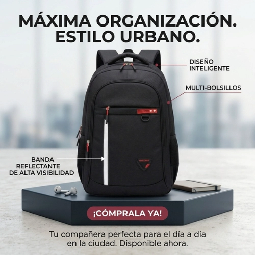MOCHILA CASUAL VIAJES URBANA UNISEX IMPERMEABLE - 4