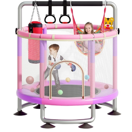TRAMPOLIN PARA NIÑOS Y ADULTOS CON RED DE SEGURIDAD GIMNASIA - 1