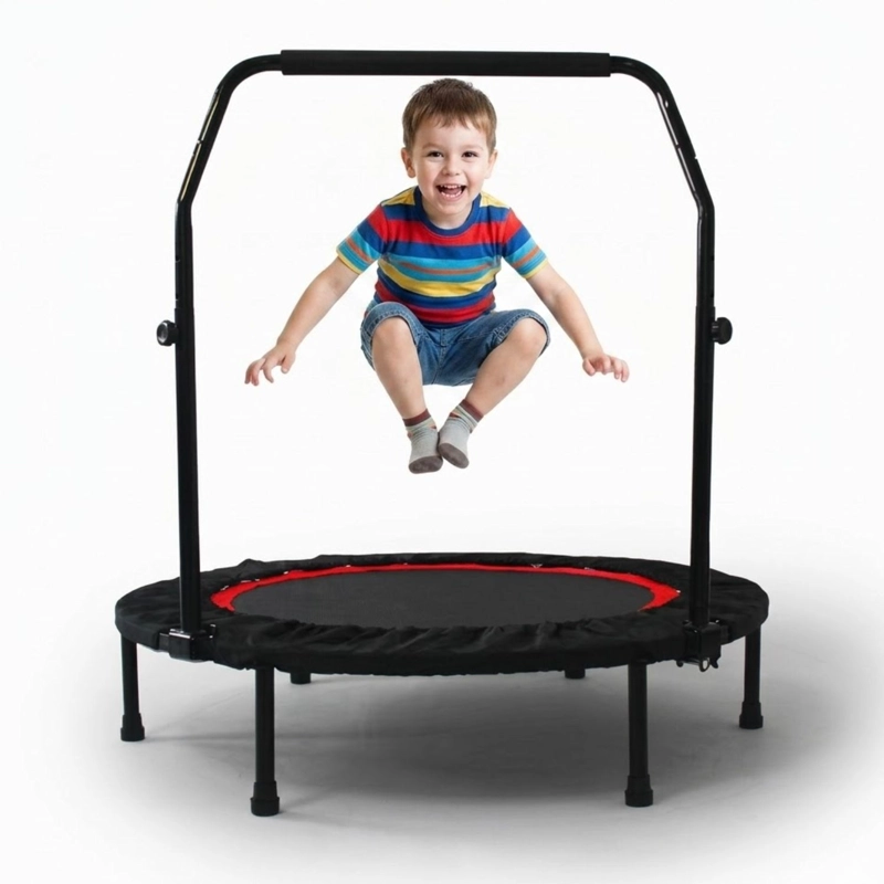 TRAMPOLIN FITNESS 1,02 M CON BARRA EJERCICIO RESISTENTE - 1