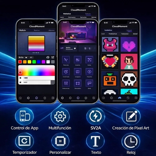 PANTALLA DE PIXELES INTELIGENTE RGB 32X32 - 4