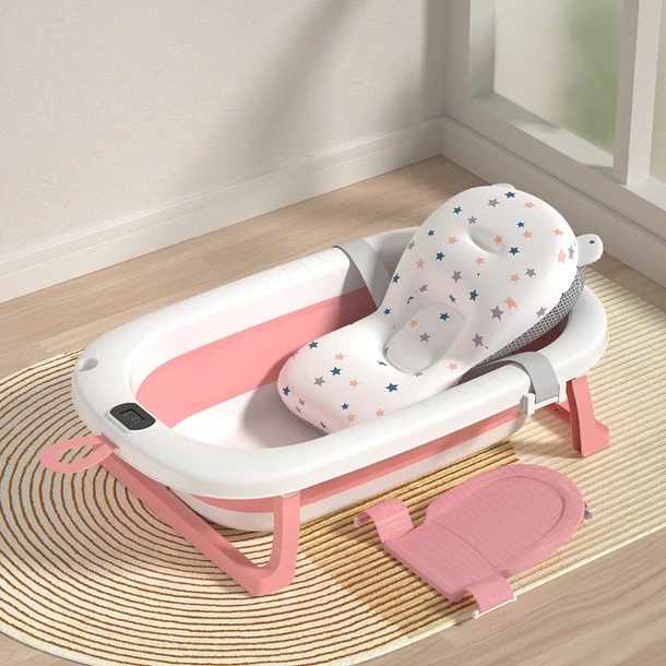 BAÑERA PLEGABLE TEMPERATURA TINA DE BAÑO PORTATIL PARA BEBES - 2