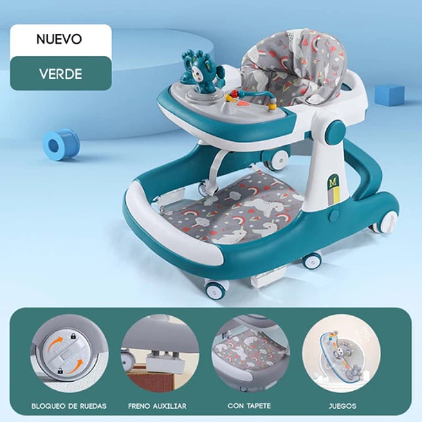 ANDADERA CAMINADORA DE BEBE  MULTIFUNCIONAL ANTICAIDA UNISEX - 3