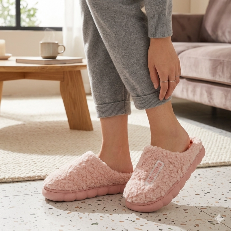 PANTUFLAS DE ALGODON DE OTOÑO E INVIERNO PARA PAREJAS - 4