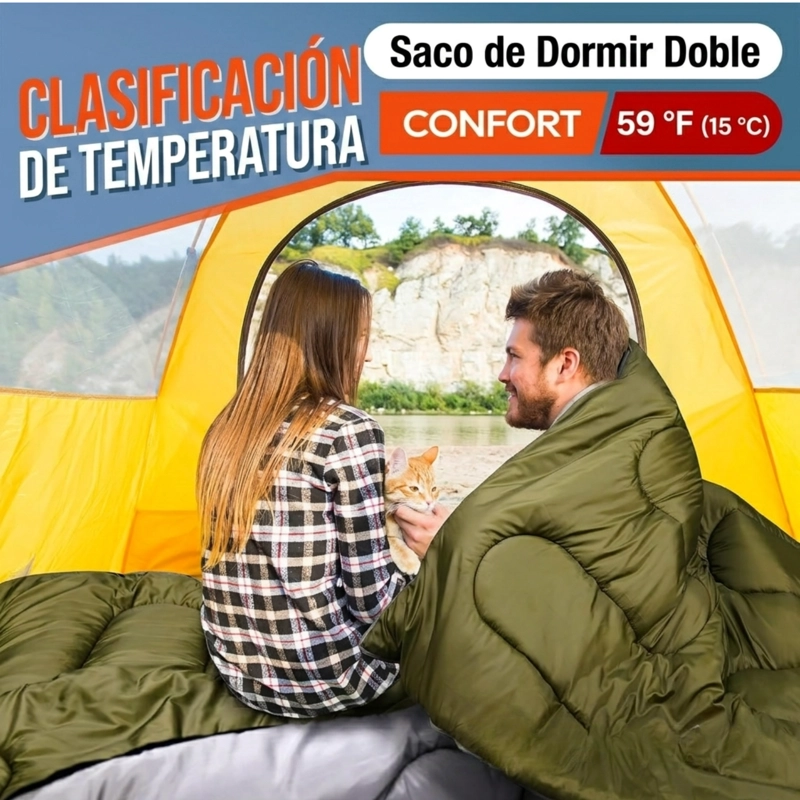 BOLSA DORMIR LIGERA PARA ADULTOS CALIDA Y COMPACTA CAMPING - 3
