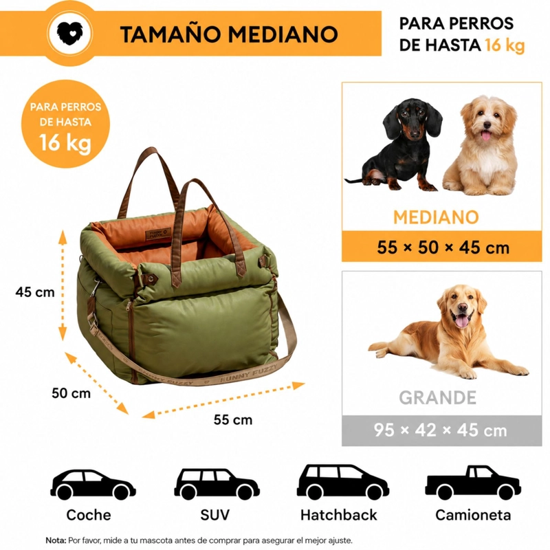CAMA DE VIAJE PARA PERROS 15KG CAMA PORTATIL - 3