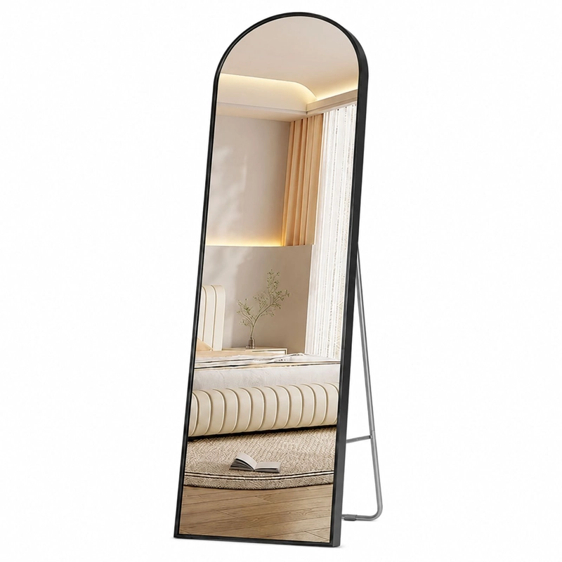 ESPEJO OVALADO CUERPO ENTERO 150X40CM CON BASE PLEGABLE - 1