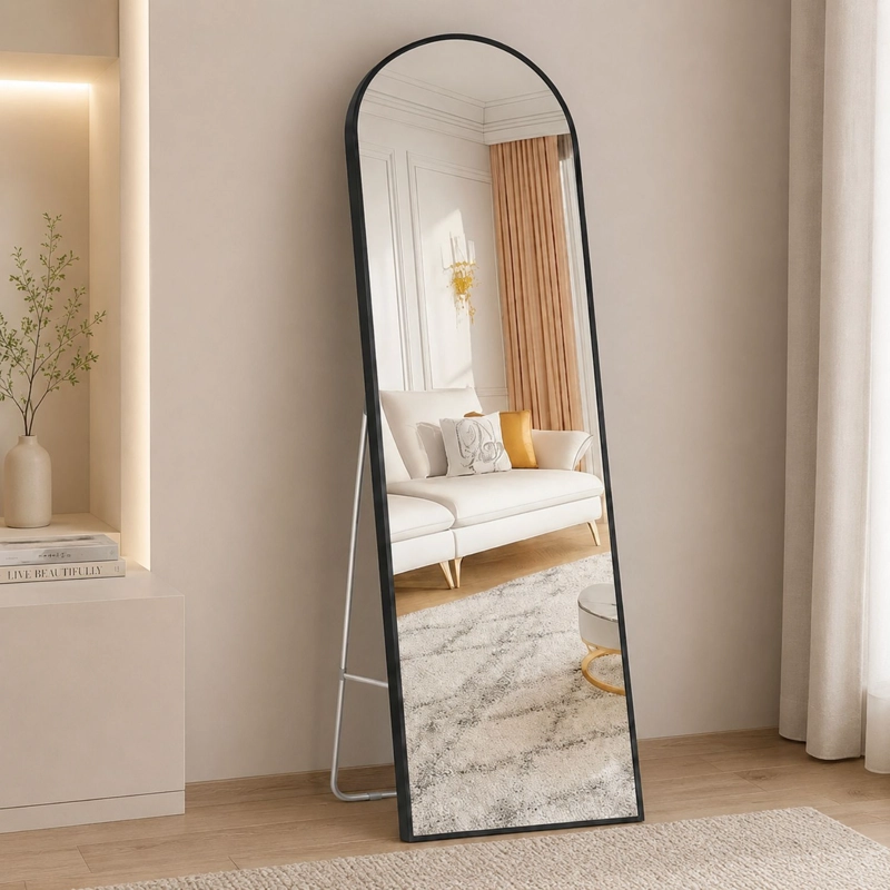 ESPEJO OVALADO CUERPO ENTERO 150X40CM CON BASE PLEGABLE - 3