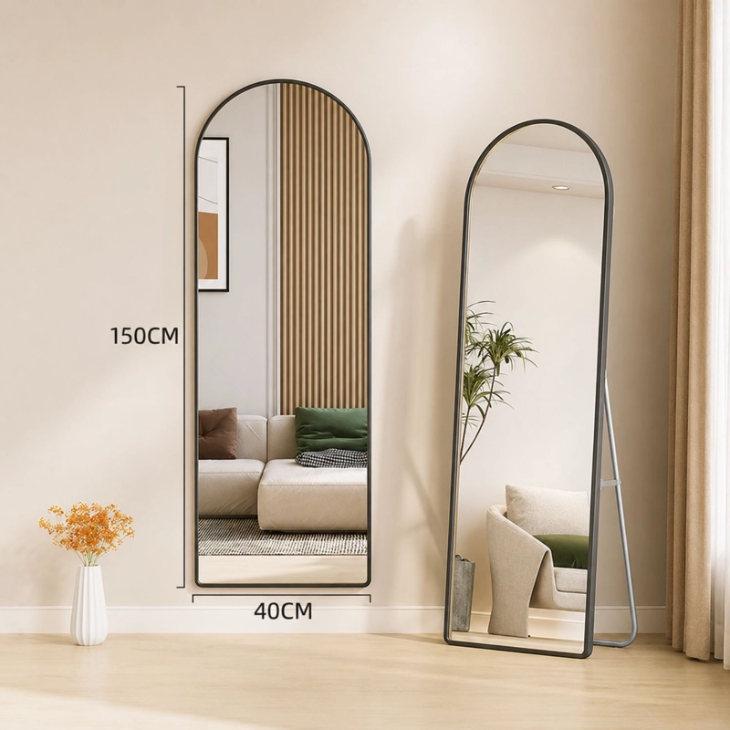 ESPEJO OVALADO CUERPO ENTERO 150X40CM CON BASE PLEGABLE - 4