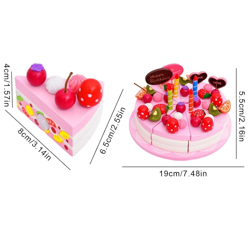 TARTA DE JUGUETE DE MADERA PARA NIÑOS JUGUETE DIDACTICO - 3
