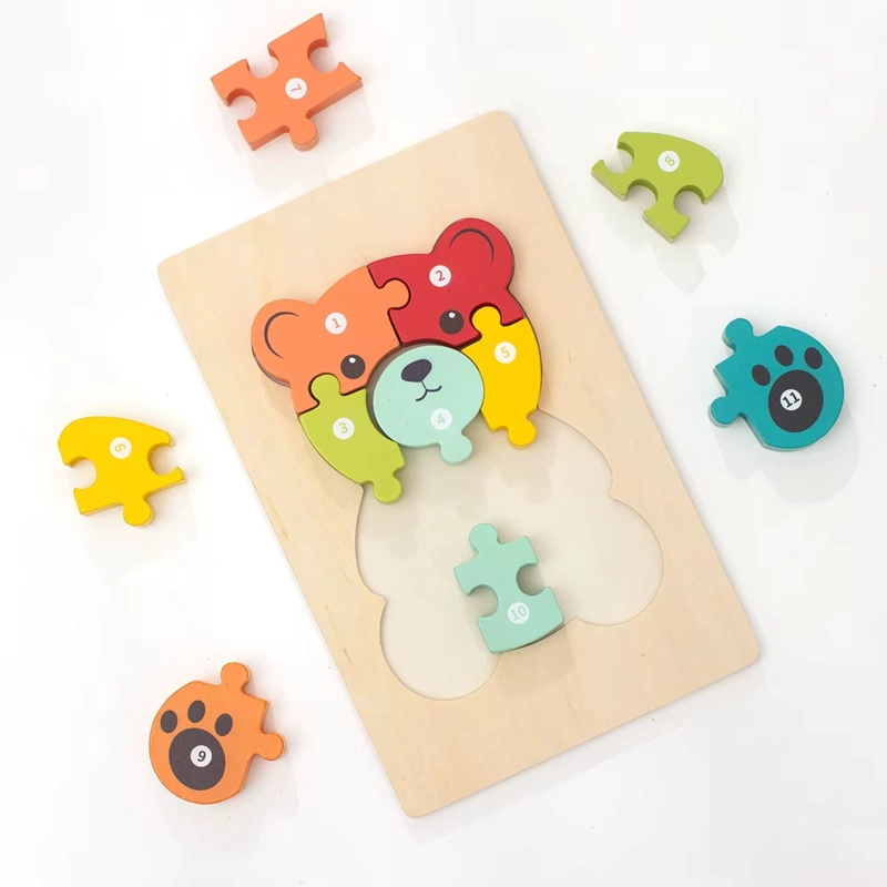 ROMPECABEZAS DE MADERA 3D MONTESSORI ANIMALES DIDACTICOS - 4