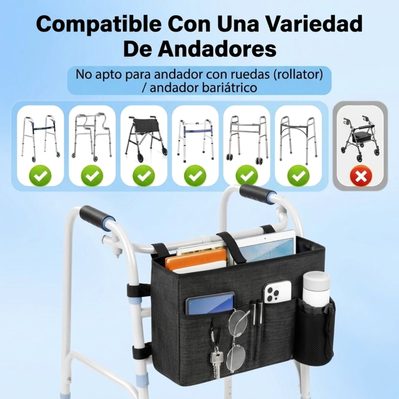 ORGANIZADOR PARA ANDADOR UNIVERSAL CON PORTAVASOS - 5