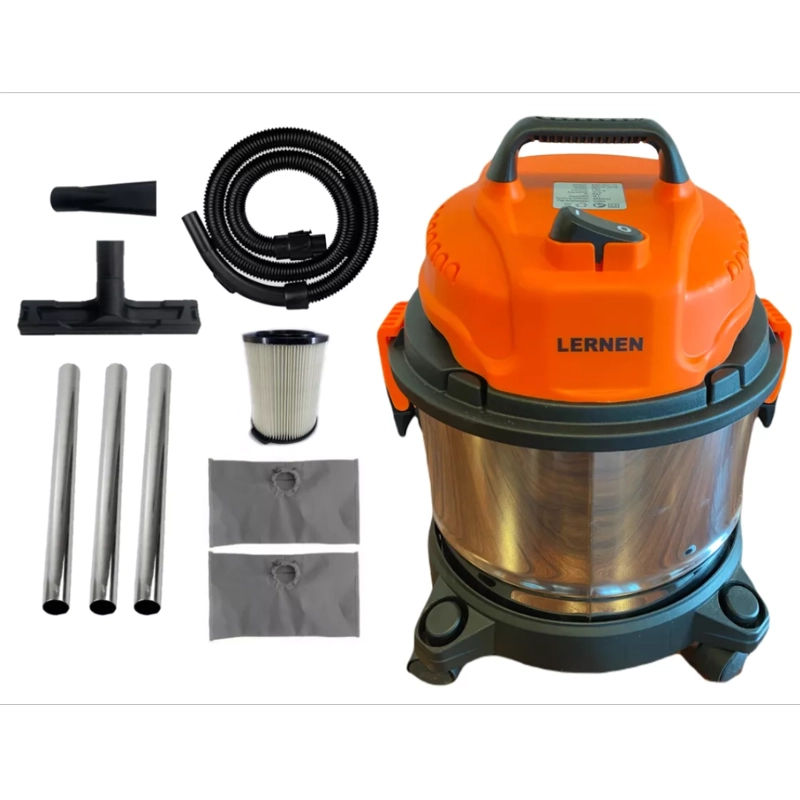 ASPIRADORA LERNEN MULTIFUNCION POLVO AGUA 15 LT 1400W METALICA - 1