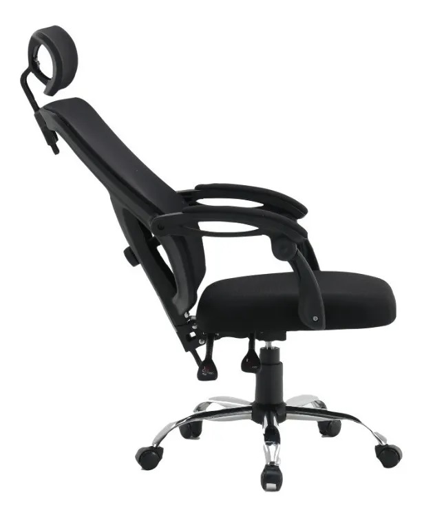 SILLA OFICINA SOERME2 ACERO NEGRO ESCRITORIO RECLINABLE EJECUTIVO - 3